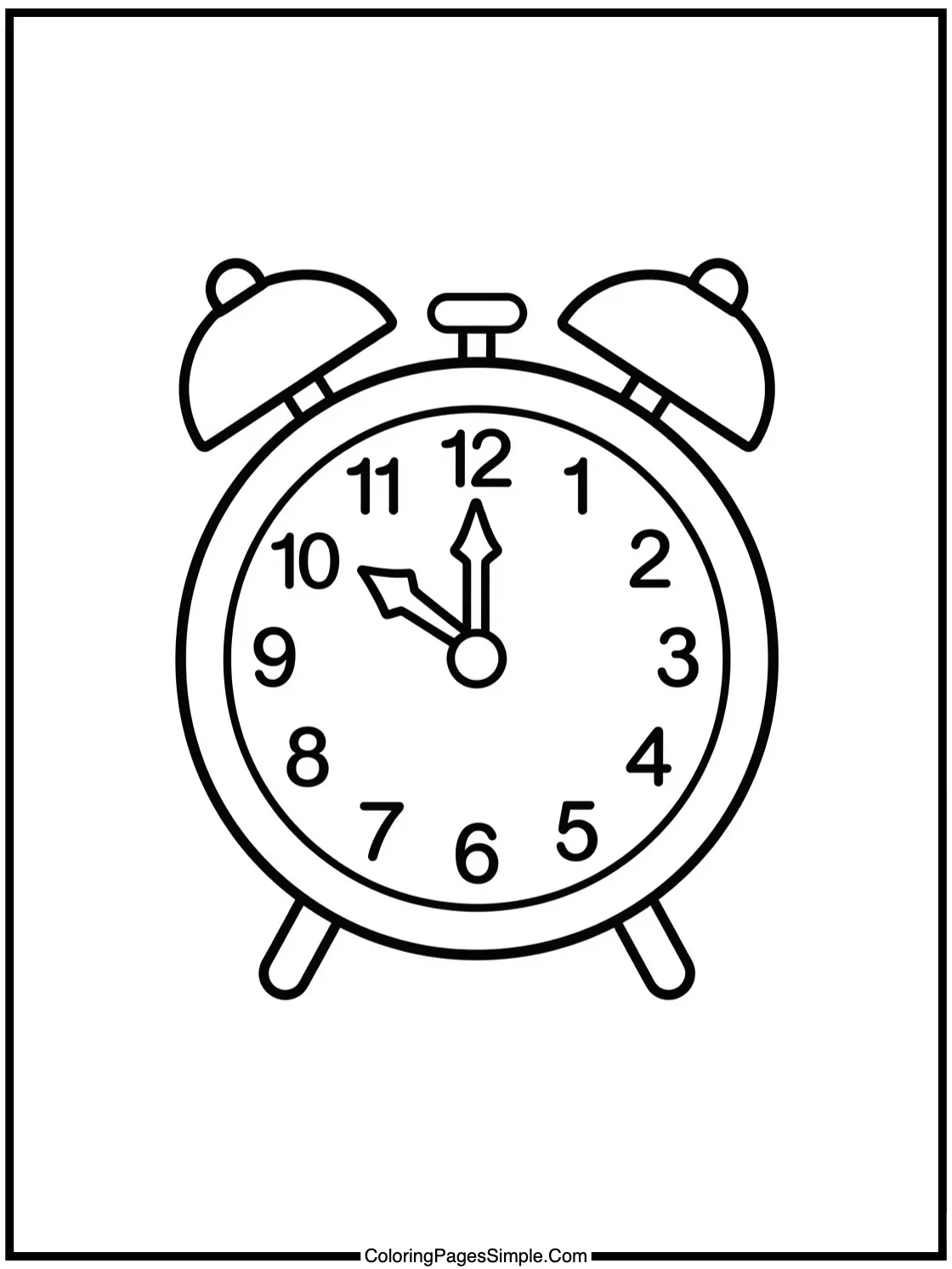 Kawaii New Year's Eve Clock Striking Twelve.