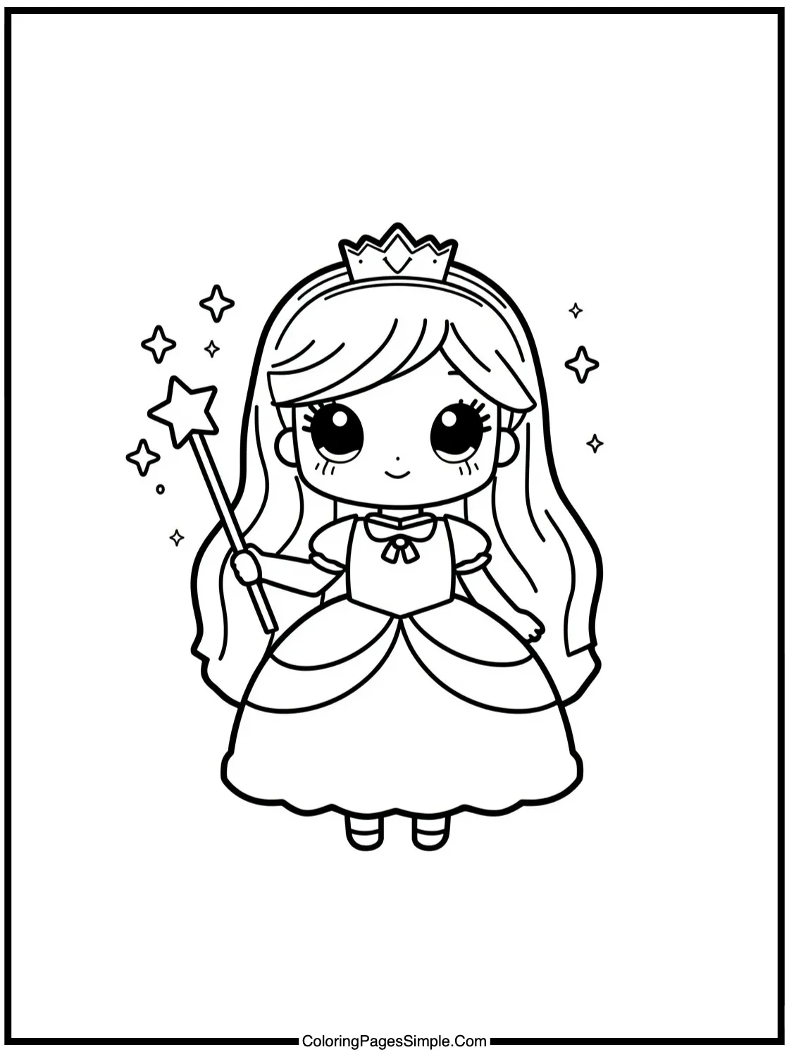 Kawaii Princess with Starry Magic Wand.