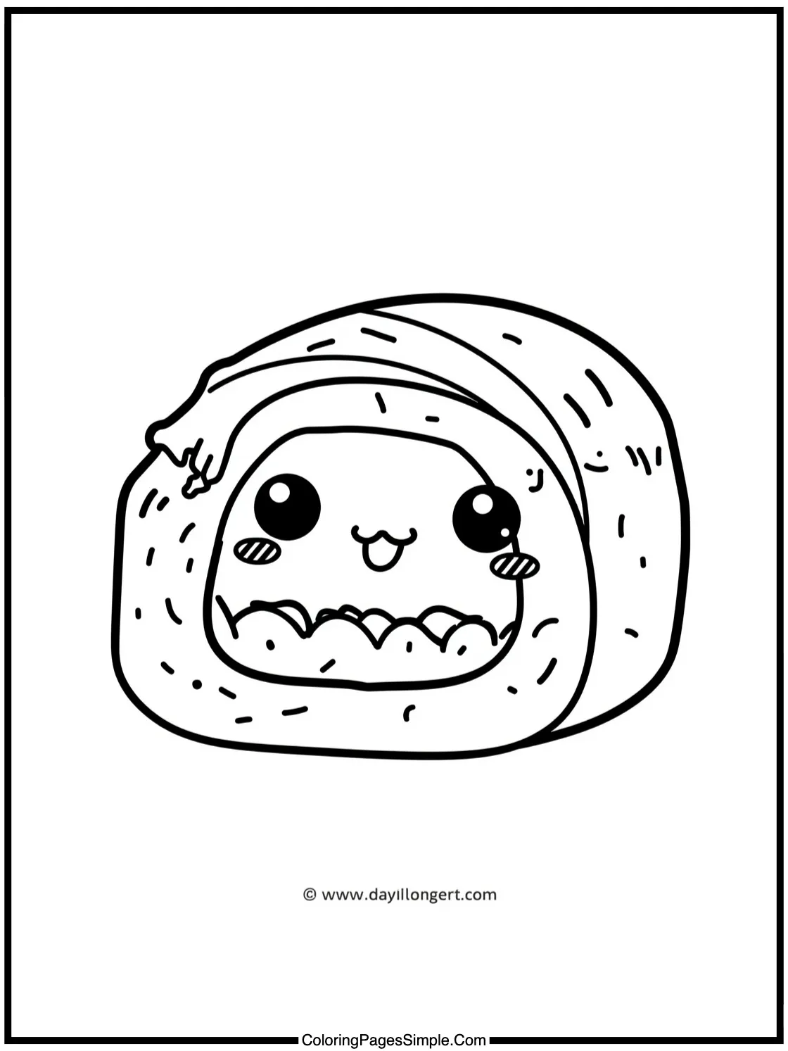 Kawaii Sushi Roll Taking a Selfie.