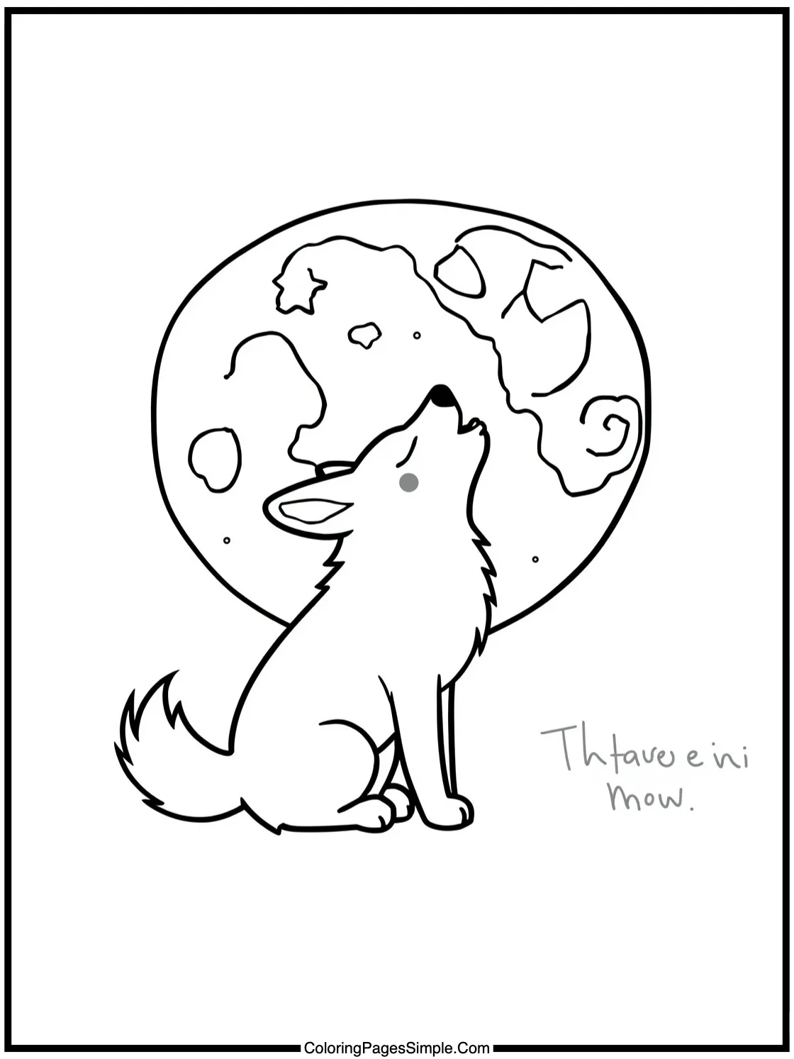 Kawaii Wolf howling at the candy moon.