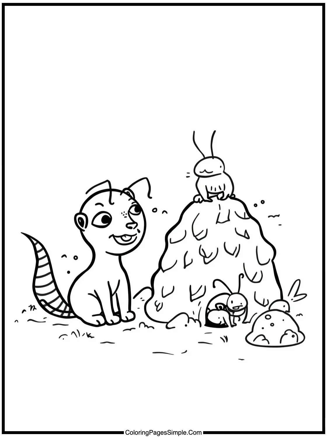 Little Anteater finding an anthill friend.