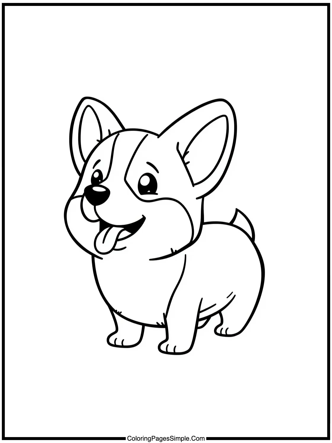 Little Corgi waddling with joy.