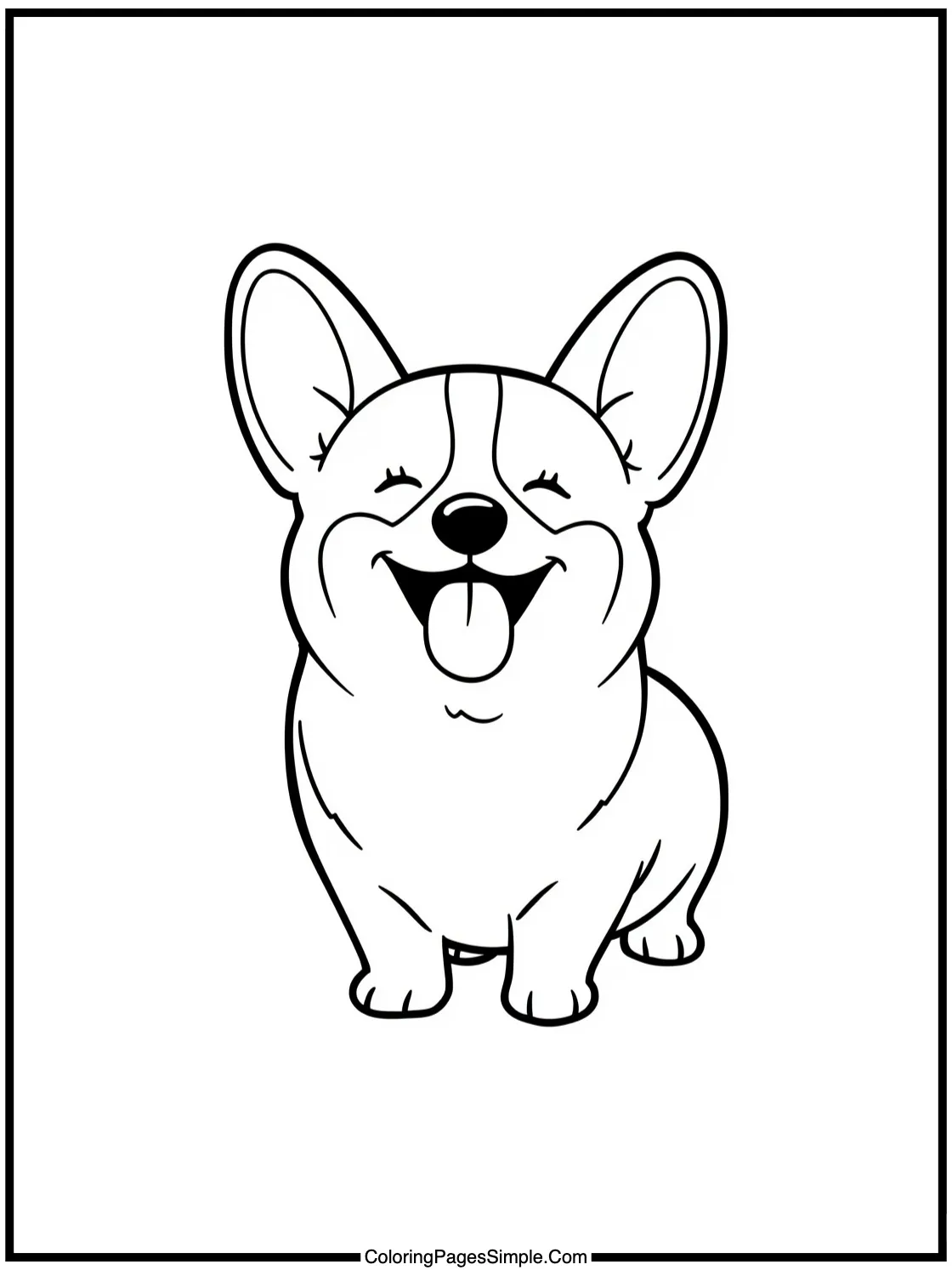 Little Corgi waddling with joy.