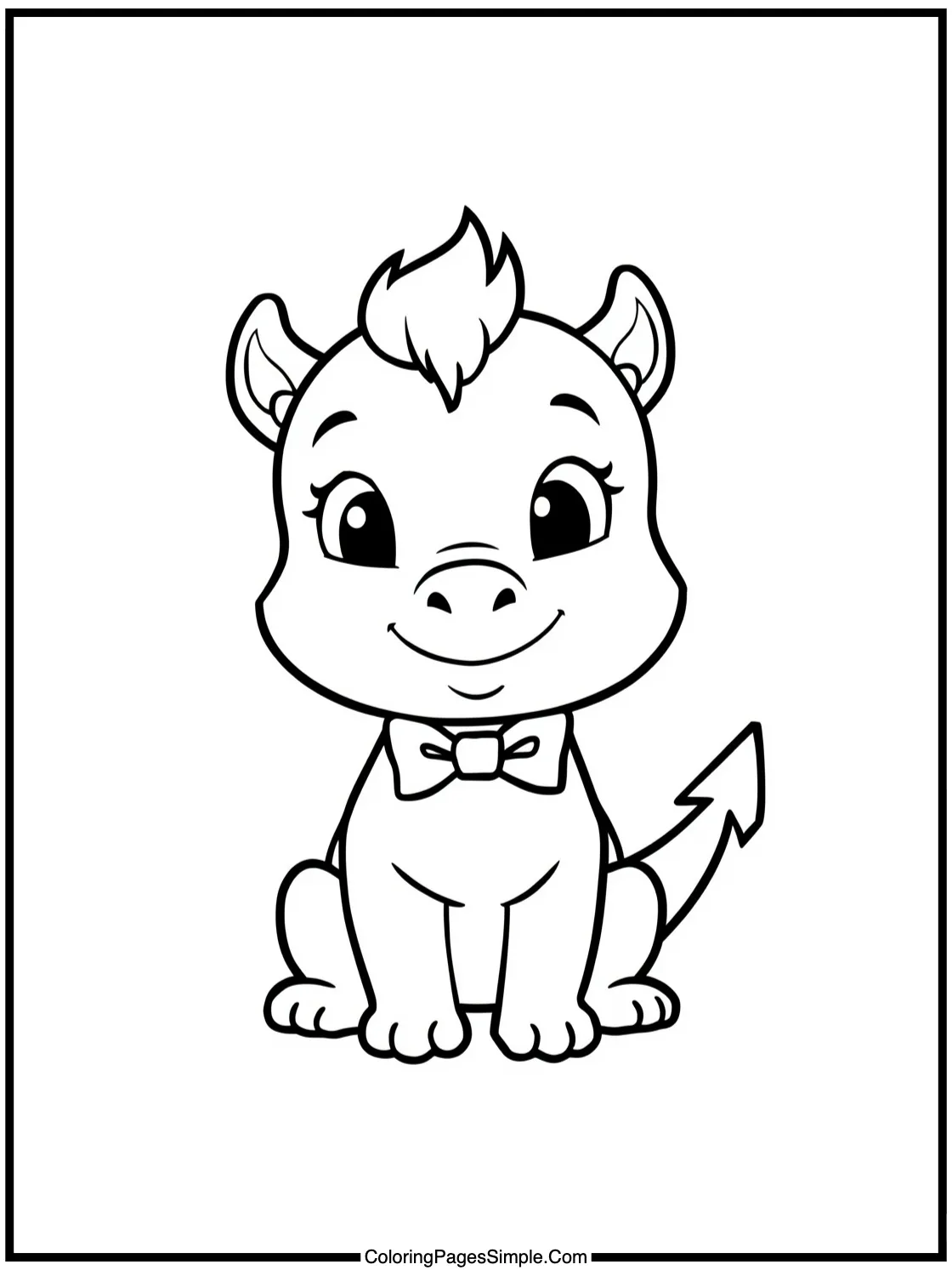 Little Griffin Wearing a Bow Tie Smiling.