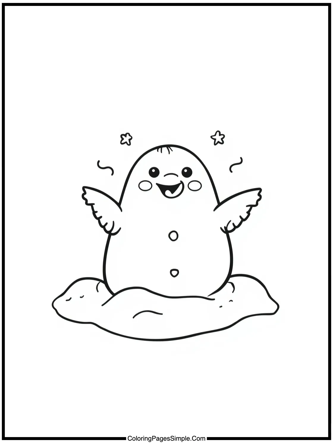 Little Mole popping out of ground happily.