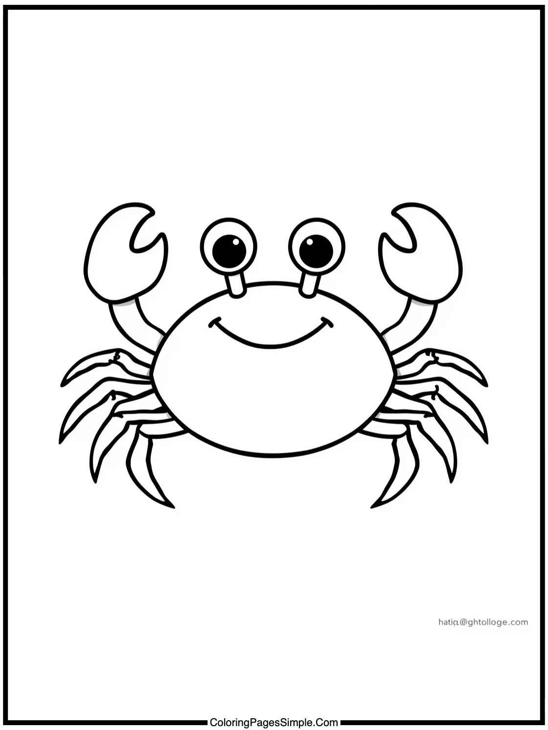 Mermaid Coloring Page helping a crab