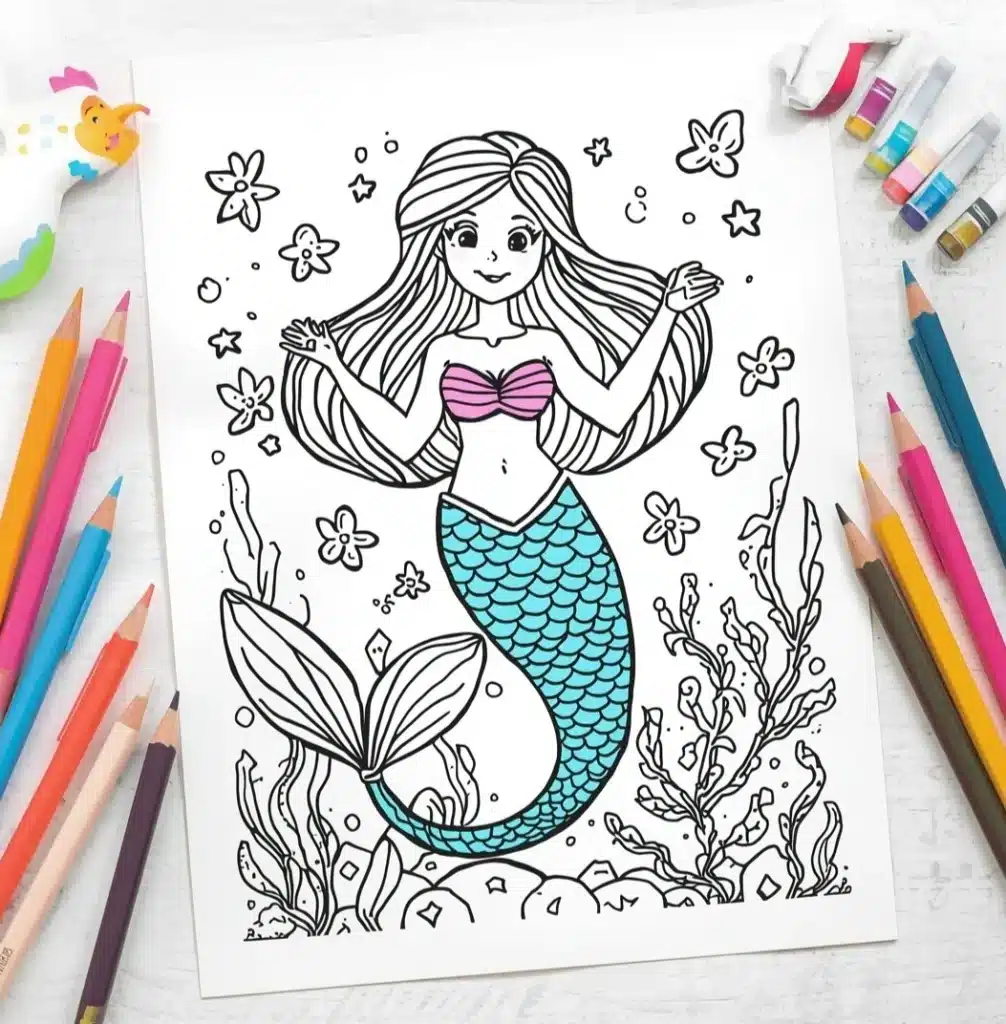 Mermaid Coloring Pages