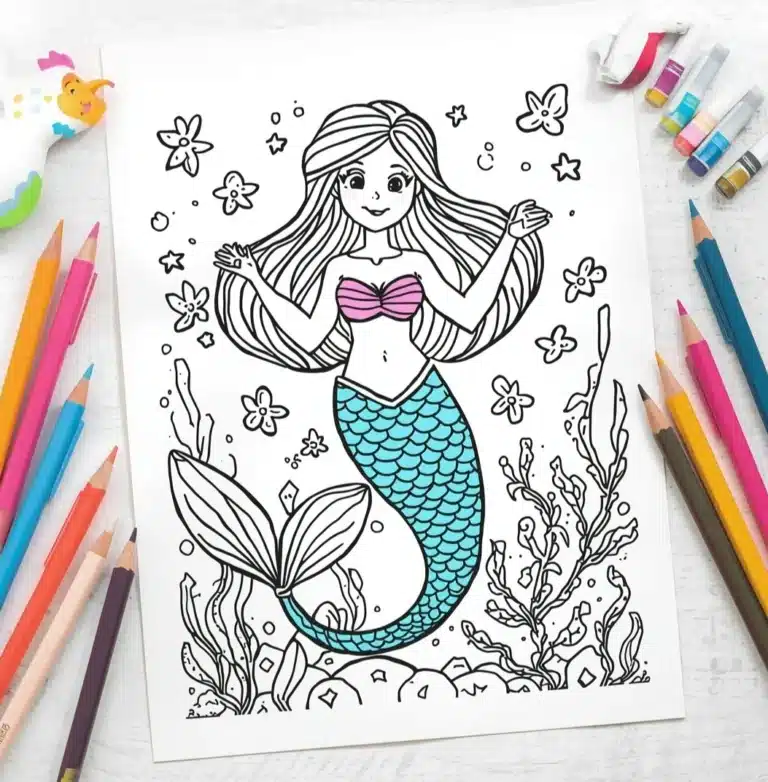 Mermaid Coloring Pages