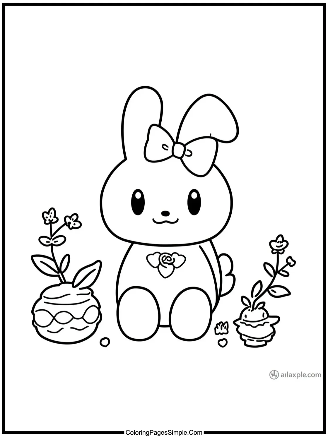 My Melody Coloring Page finding treasures