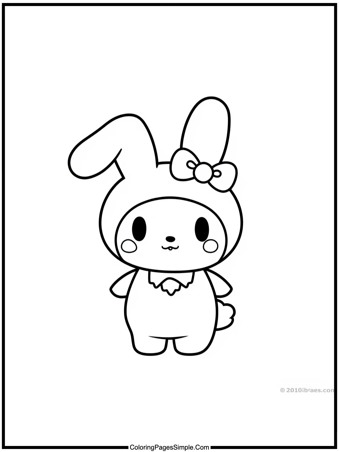 My Melody Coloring Page having fun