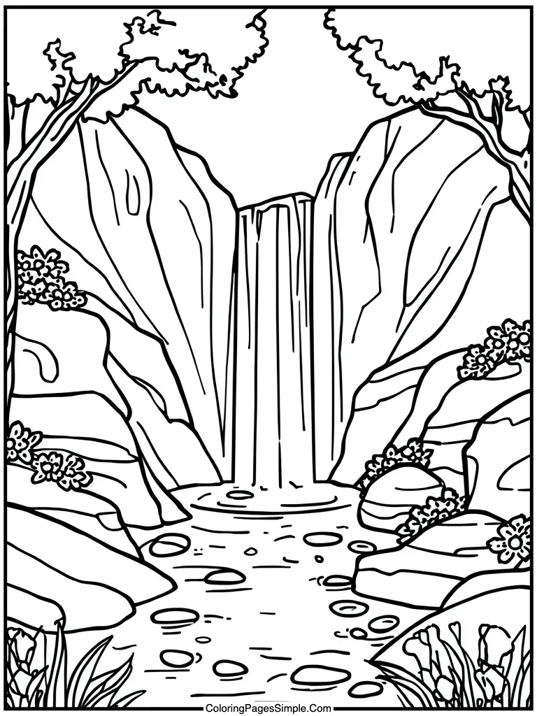  peaceful waterfall vista