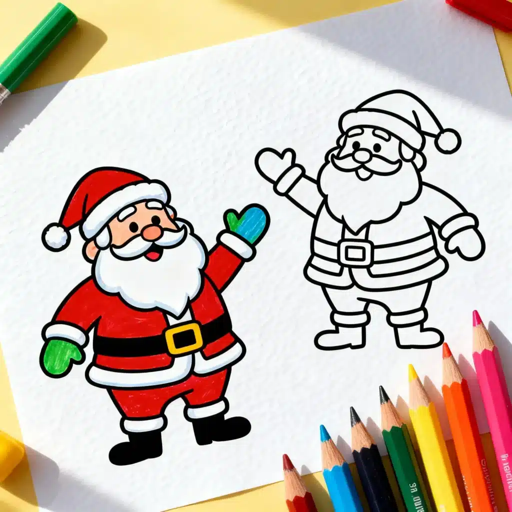 Santa Coloring Pages
