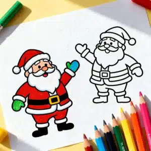 Santa Coloring Pages