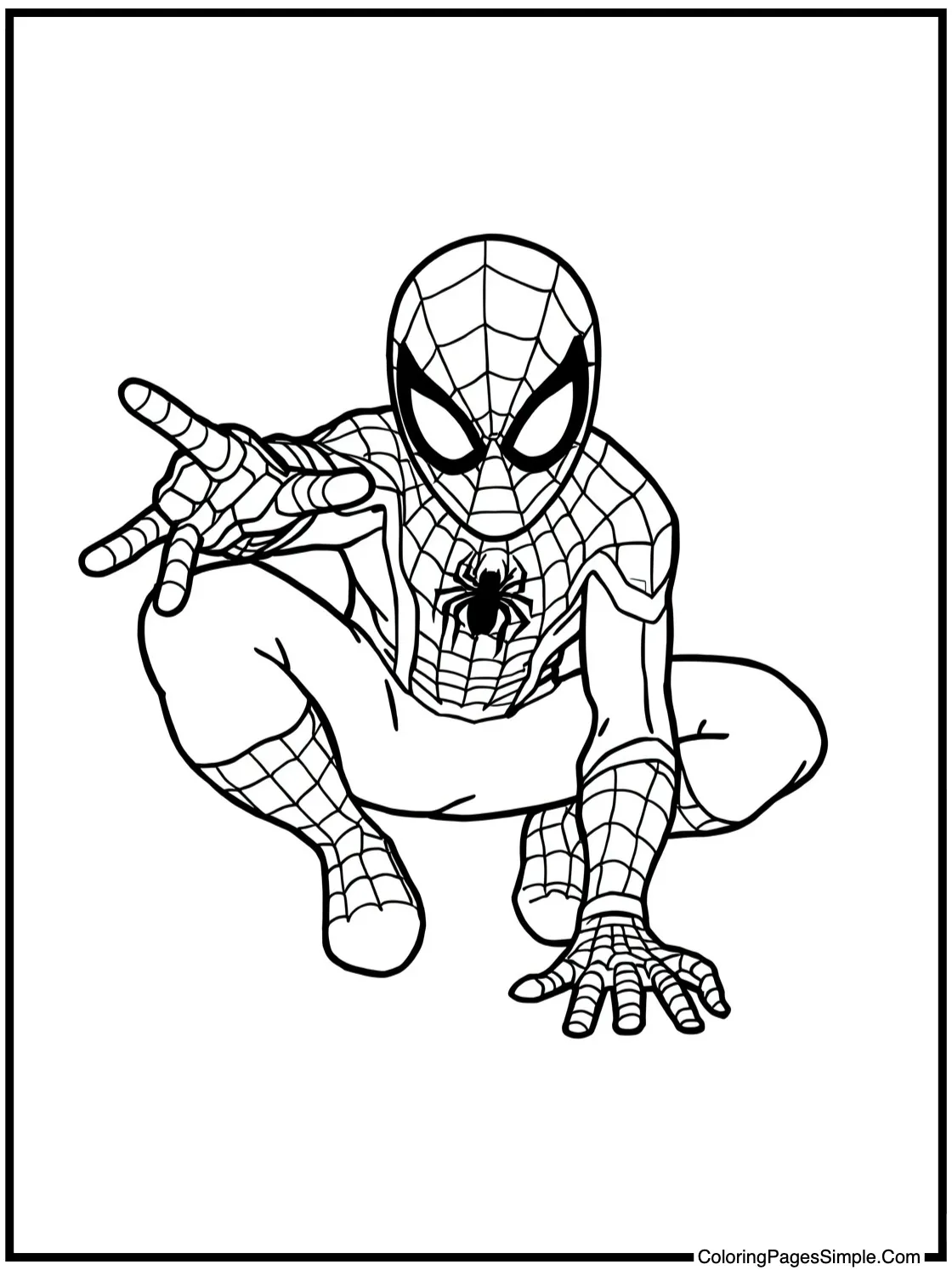 Spider Man Coloring Page playing a game
