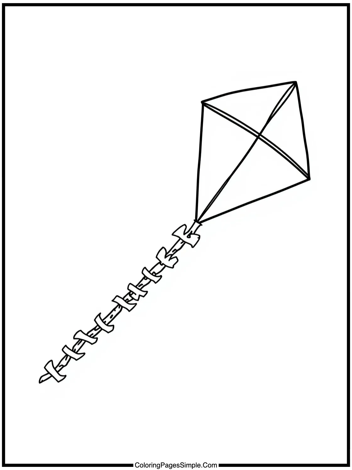 Strawberry Shortcake Coloring Page flying a kite