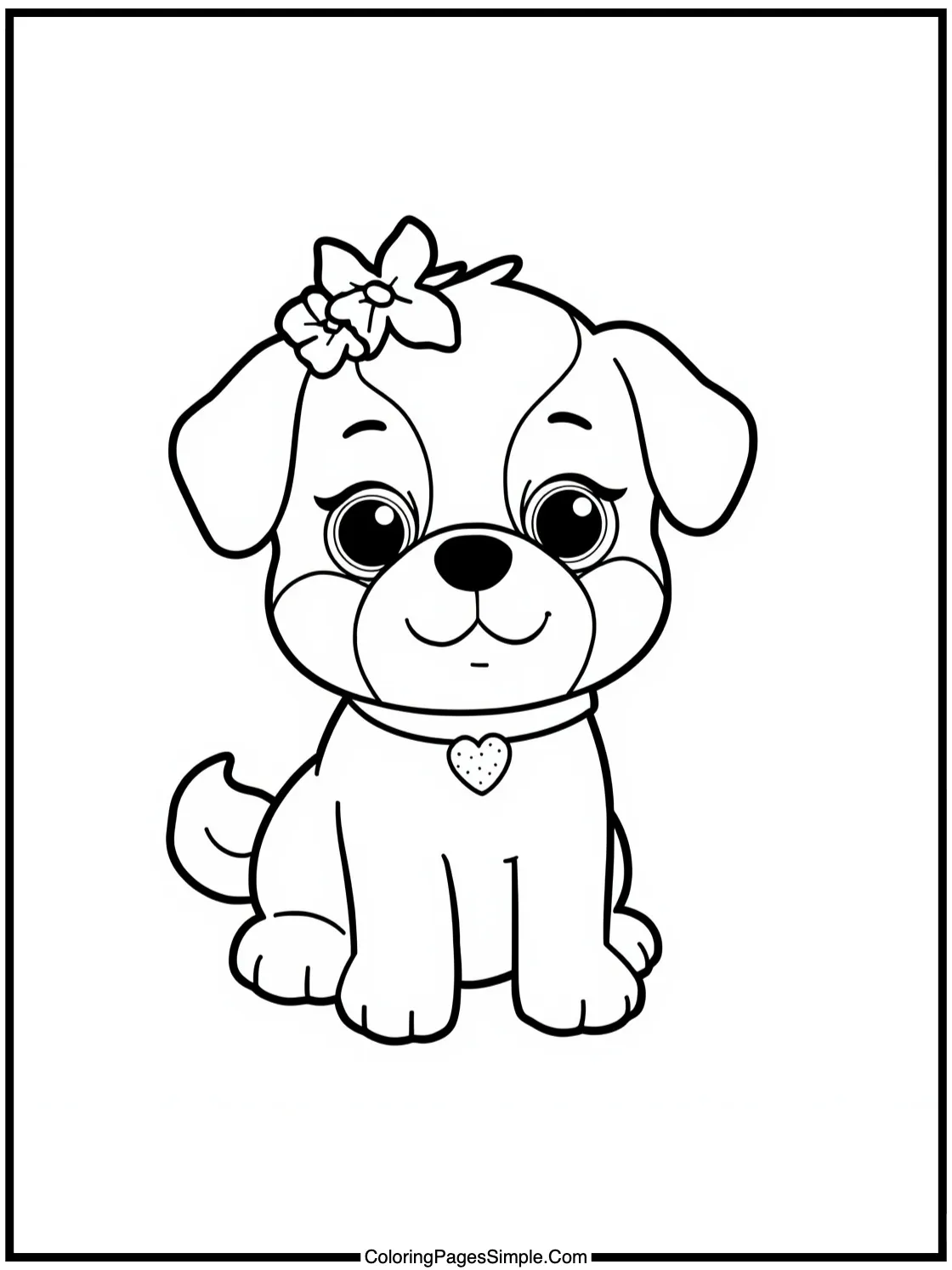 Strawberry Shortcake Coloring Page playing with Pupcake