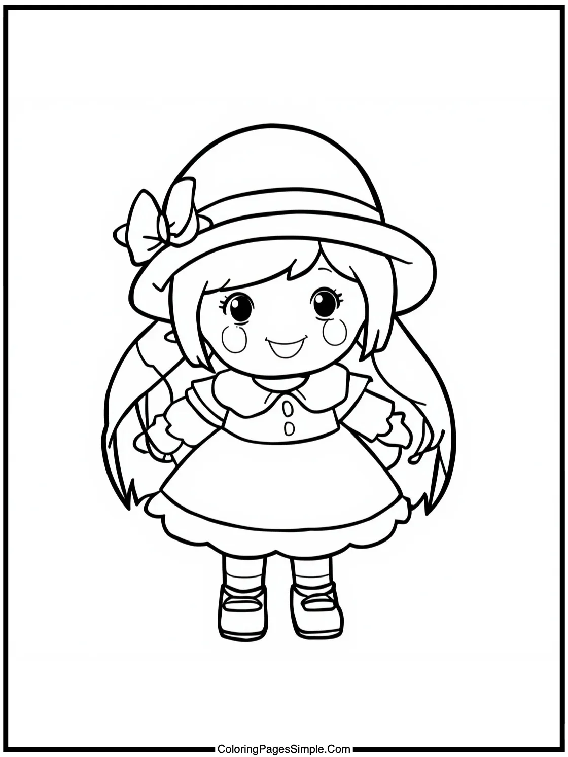 Strawberry Shortcake Coloring Page sharing a smile