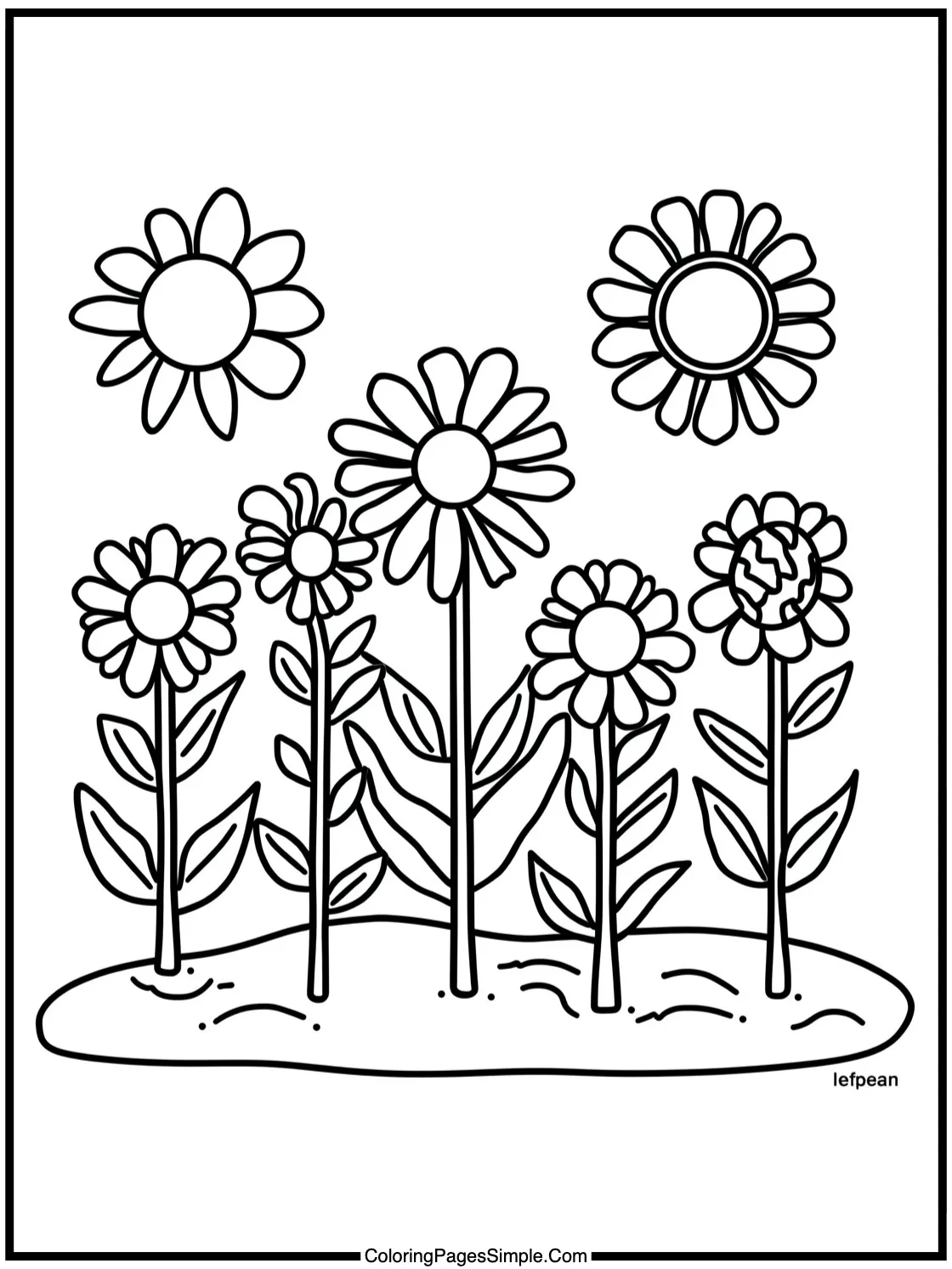 Summer Coloring Page vibrant flower garden