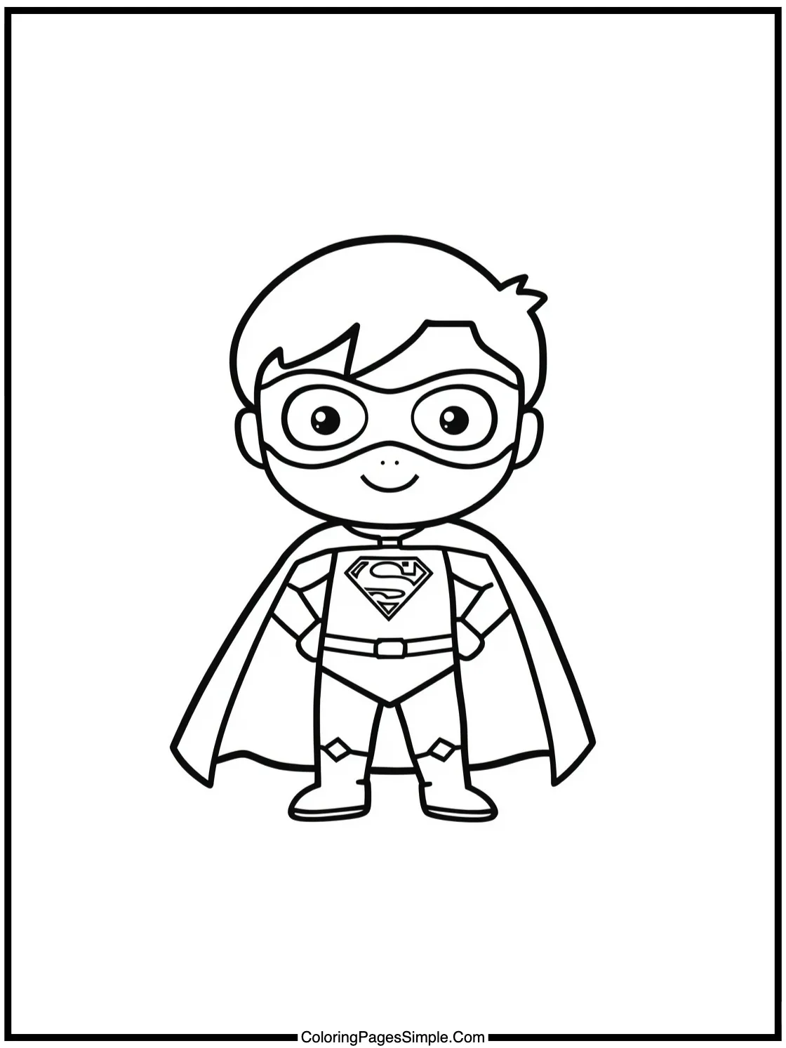 Superhero Coloring Page sharing a snack