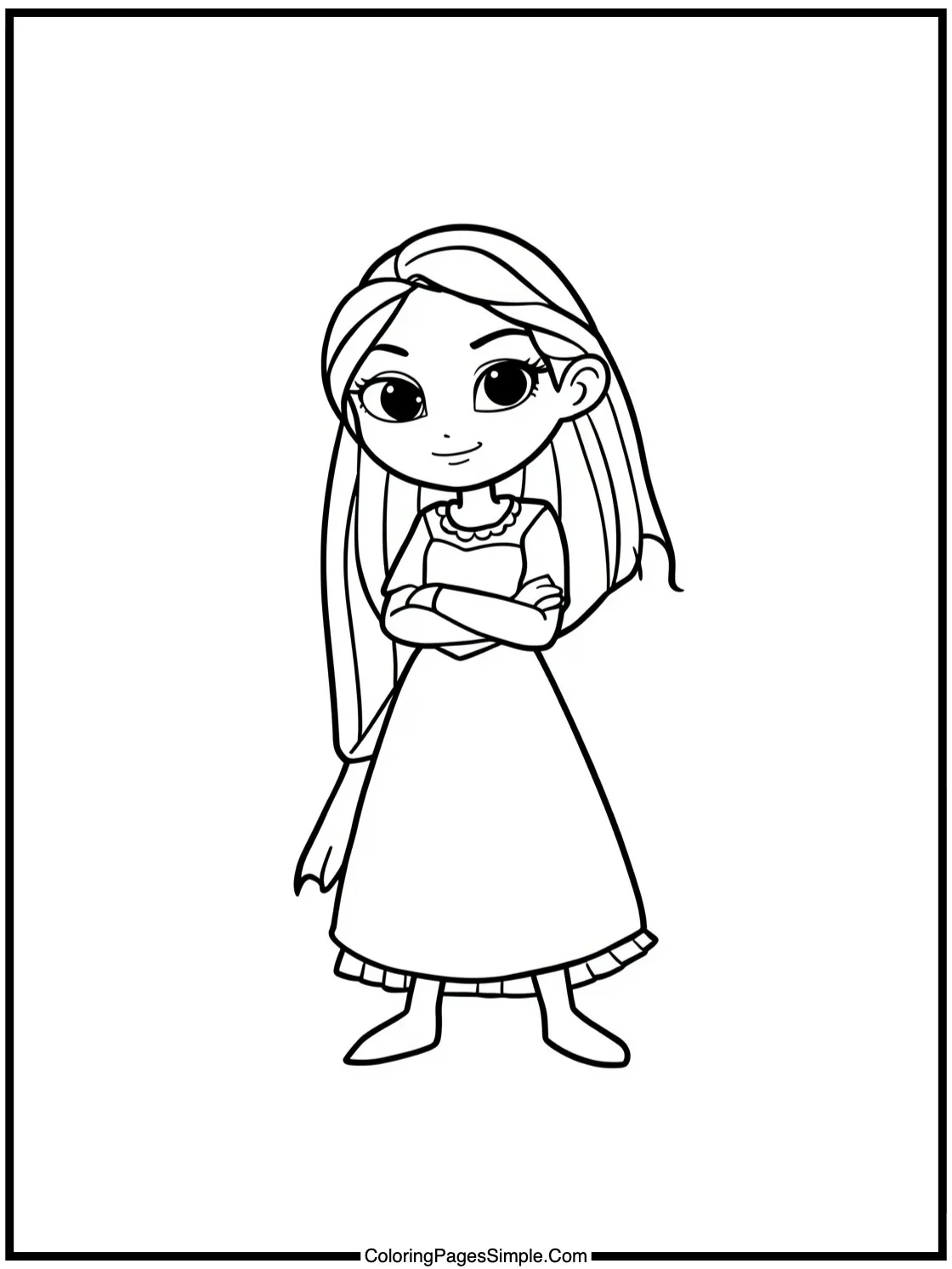 Tangled Coloring Page Pascal changing colors.