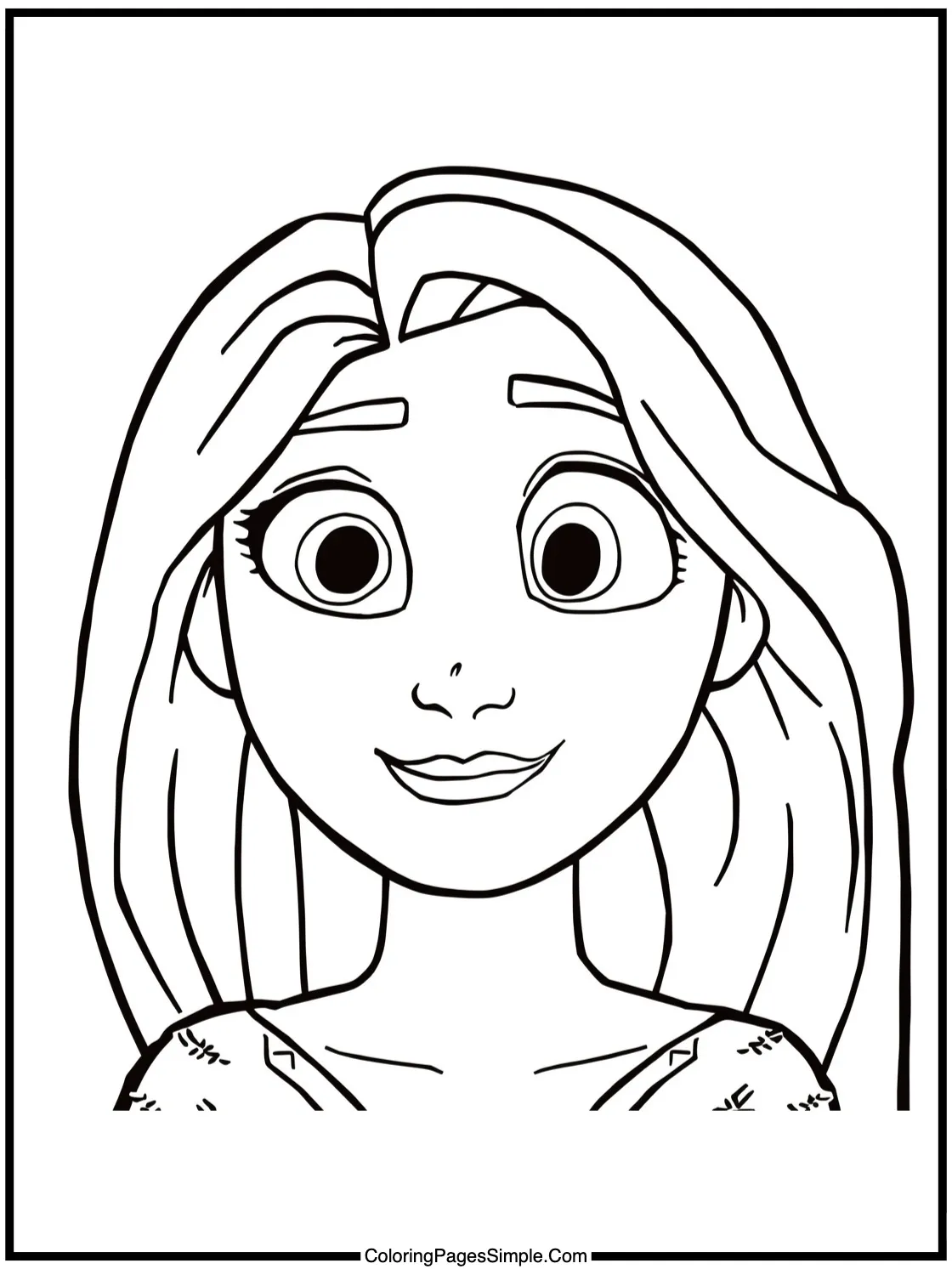 Tangled Coloring Page Pascal making faces.