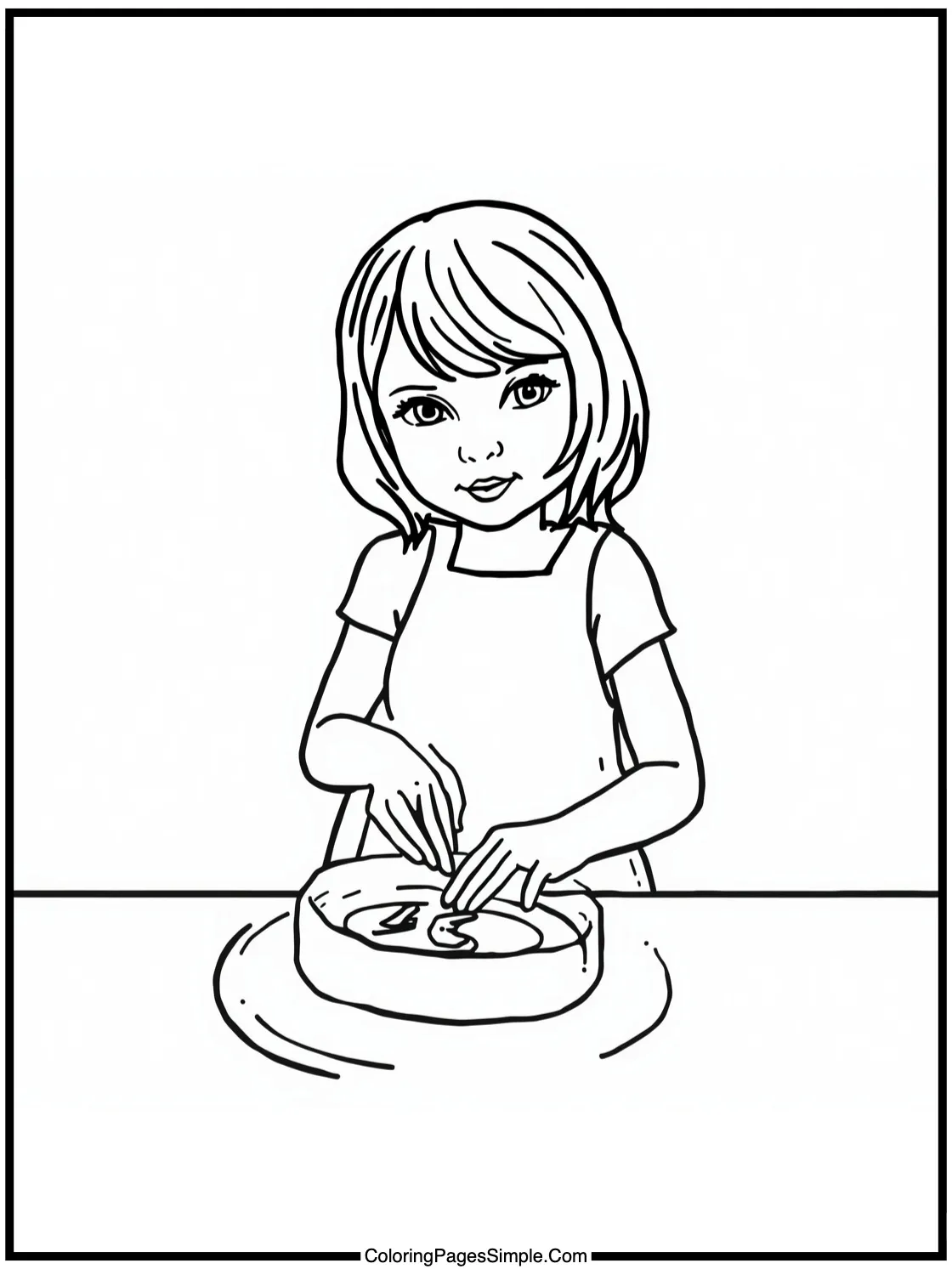 Taylor Swift Coloring Page baking cookies