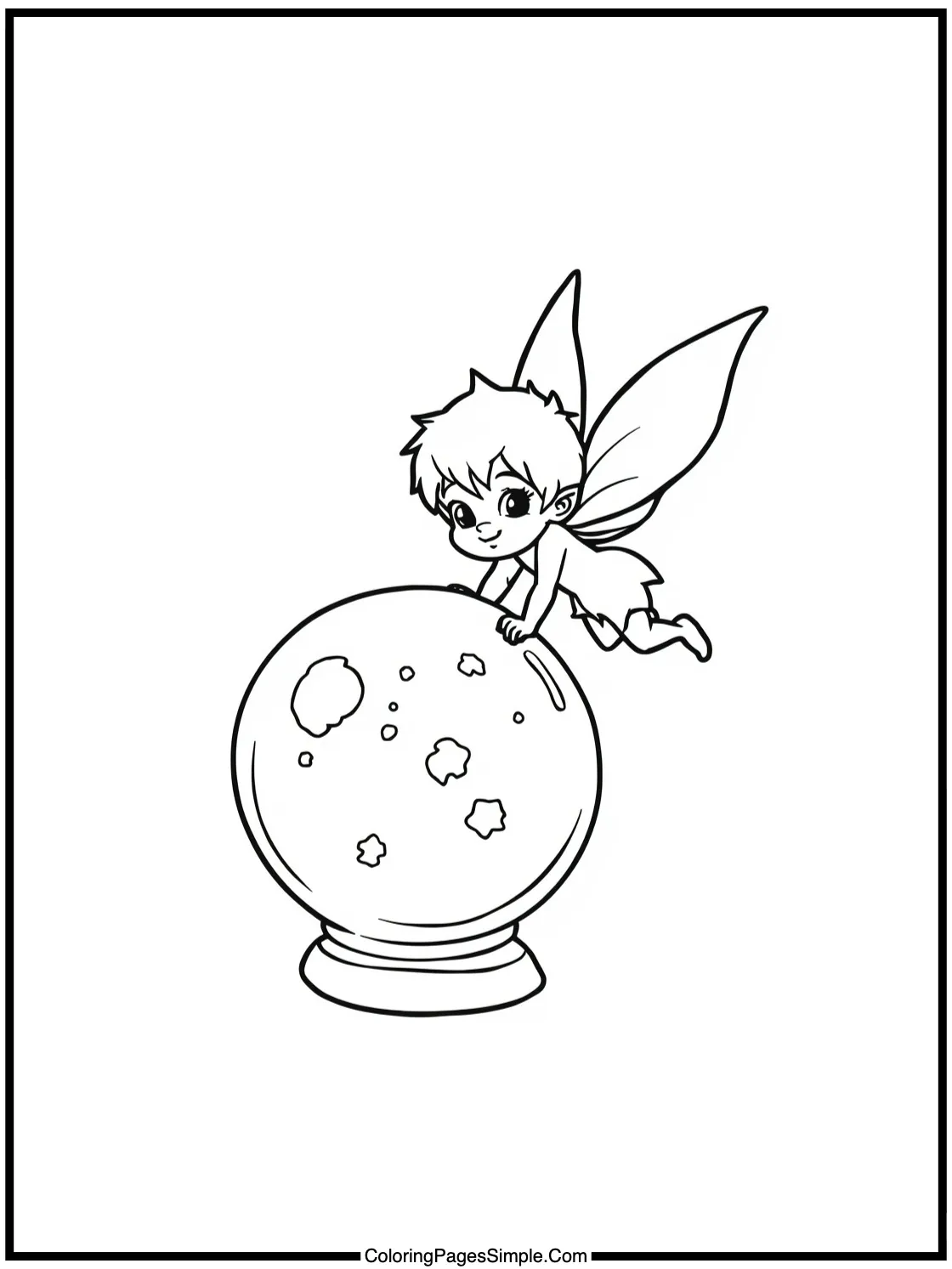 Tiny Sprite Flying Around a Crystal Ball.