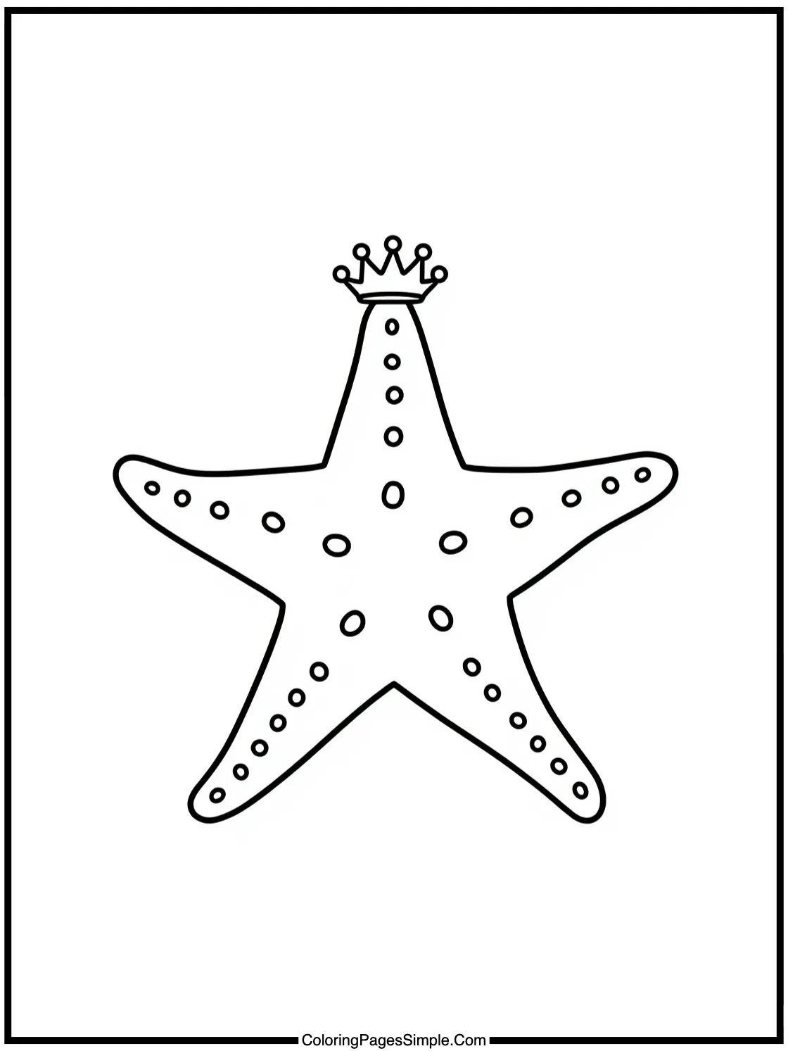 Tiny Starfish wearing a delicate crown.