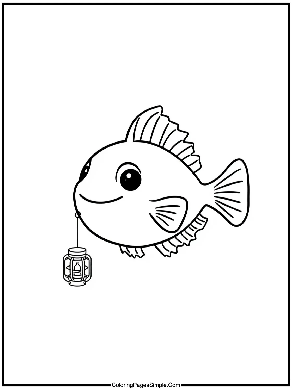 Tiny anglerfish with a cute lantern.